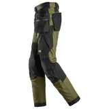 Snickers 6902 FlexiWork, Kneepad Holster Pocket Work Trousers Khaki Green