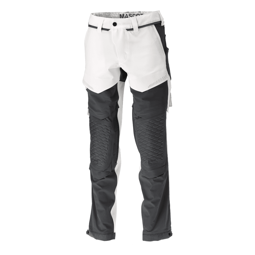 Mascot 22279 Ultimate Stretch Click System Pocket Trousers White / Stone Grey