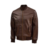 Men's Biker Pure Leather Jacket | Brown