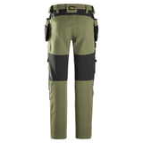 Snickers 6218 AllroundWork Holster Pocket 4-Way Stretch Trousers Khaki Green