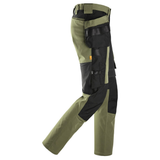 Snickers 6218 AllroundWork Holster Pocket 4-Way Stretch Trousers Khaki Green