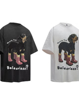 Men's Funny Dog Round Neck Casual T-Shirt
