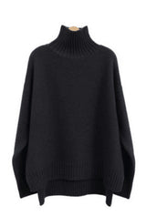 Women’s Cashmere Turtleneck Sweater – Soft Knitted Base Layer Pullover