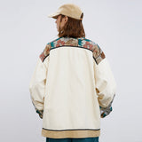 Unisex Stitching Lace Coat – Casual Khaki Jacket for Youth