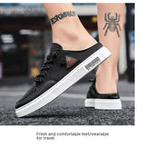 Men's Summer Wear Breathable Deodorant Slip-on Lofter Half Slippers Casual Sports Heel-free Fashion Shoes