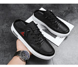 Men's Summer Wear Breathable Deodorant Slip-on Lofter Half Slippers Casual Sports Heel-free Fashion Shoes