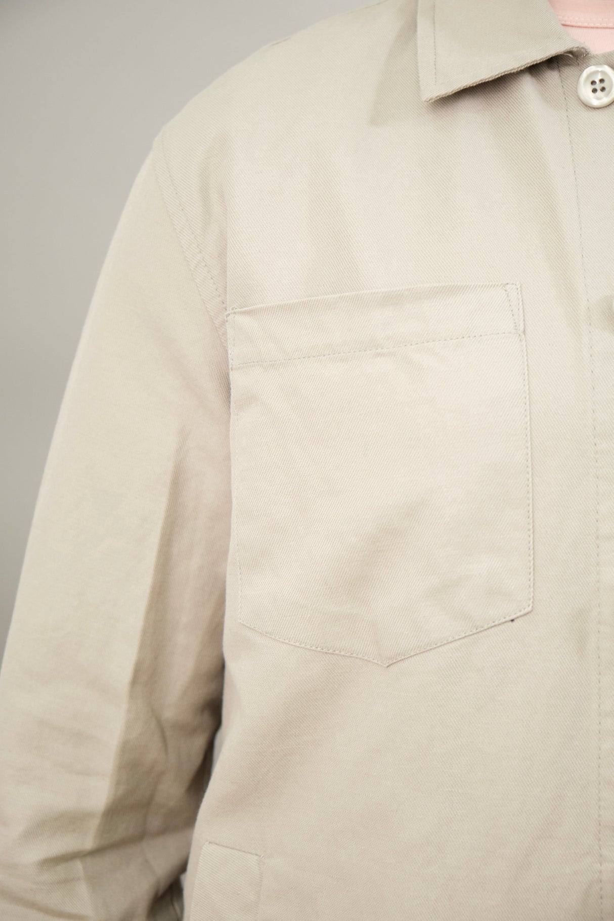 Turner Long Sleeve Jacket - Cotton Linen Stone