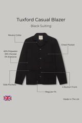 Tuxford Casual Blazer - Black Suiting