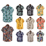 Men’s Short Sleeve Printed Beach Shirt – Casual Summer Hawaiian Tee