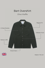 Bart Overshirt - Olive Waffle