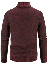 Men's Plus Size Quilted Knit Bomber Jacket with Stand Collar