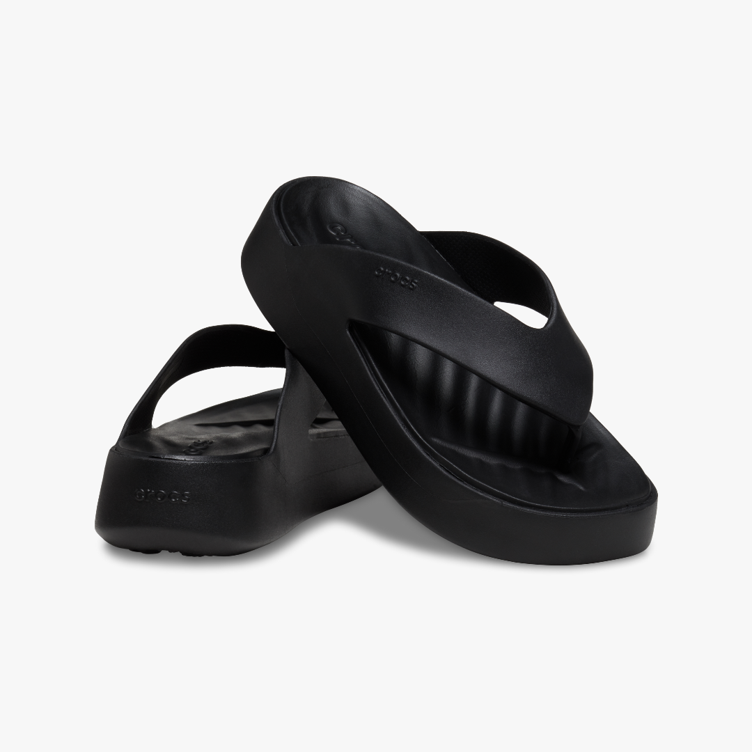 Crocs 209410-001 GETAWAY PLATFORM FLIP Womens Flip-Flops Black