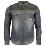 Mens Jack South Long Sleeved Contrast Denim Shirt