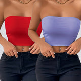 A Two-Piece Set Featuring a Trendy Urban Style with a Sexy Design Women's Top