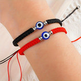 2-Pack Evil Eye Adjustable Friendship Bracelets