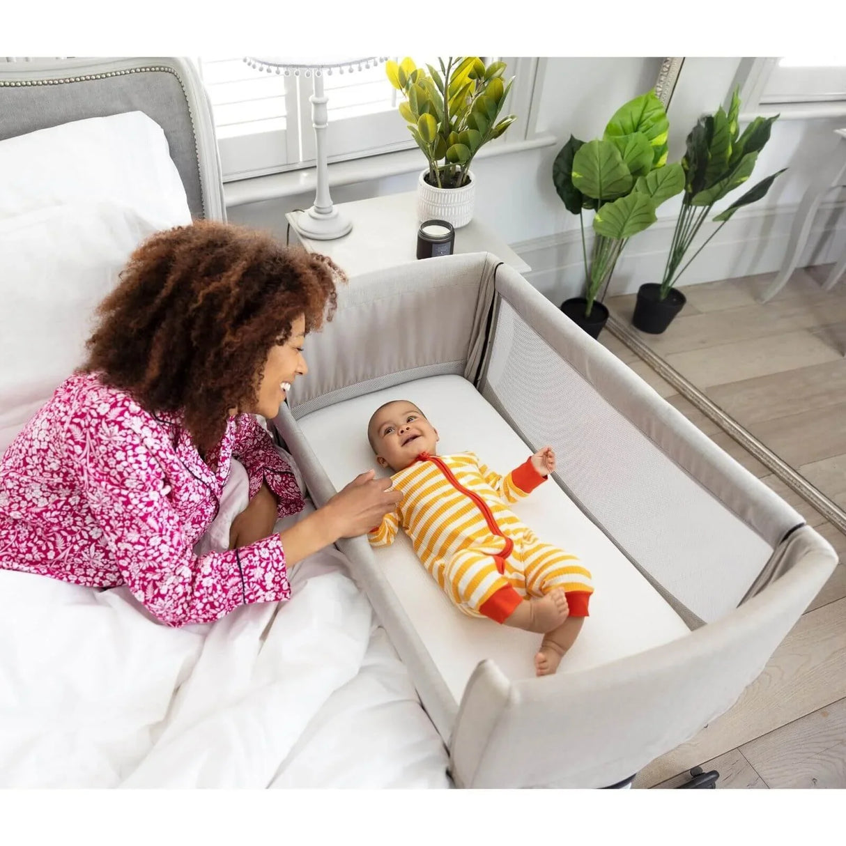 Joie Roomie Go Baby Bedside Crib - Clay