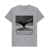 Unisex whales Tail Print T-shirt