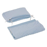 2pc Dimple Crib/Cradle Quilt & Bumper Bedding Set