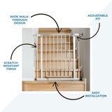 2x FYLO Baby Safety Stair Gate Pressure Fit 75-114cm Extra Wide