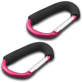 2x Large Buggy Clips - Pink
