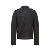 Men's Biker Style Leather Jacket | Black