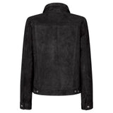 Women's Suede Vintage Jacket, Leather Biker Style | Black & Brown