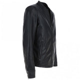 Men's Café Racer Style Leather Jacket | Black