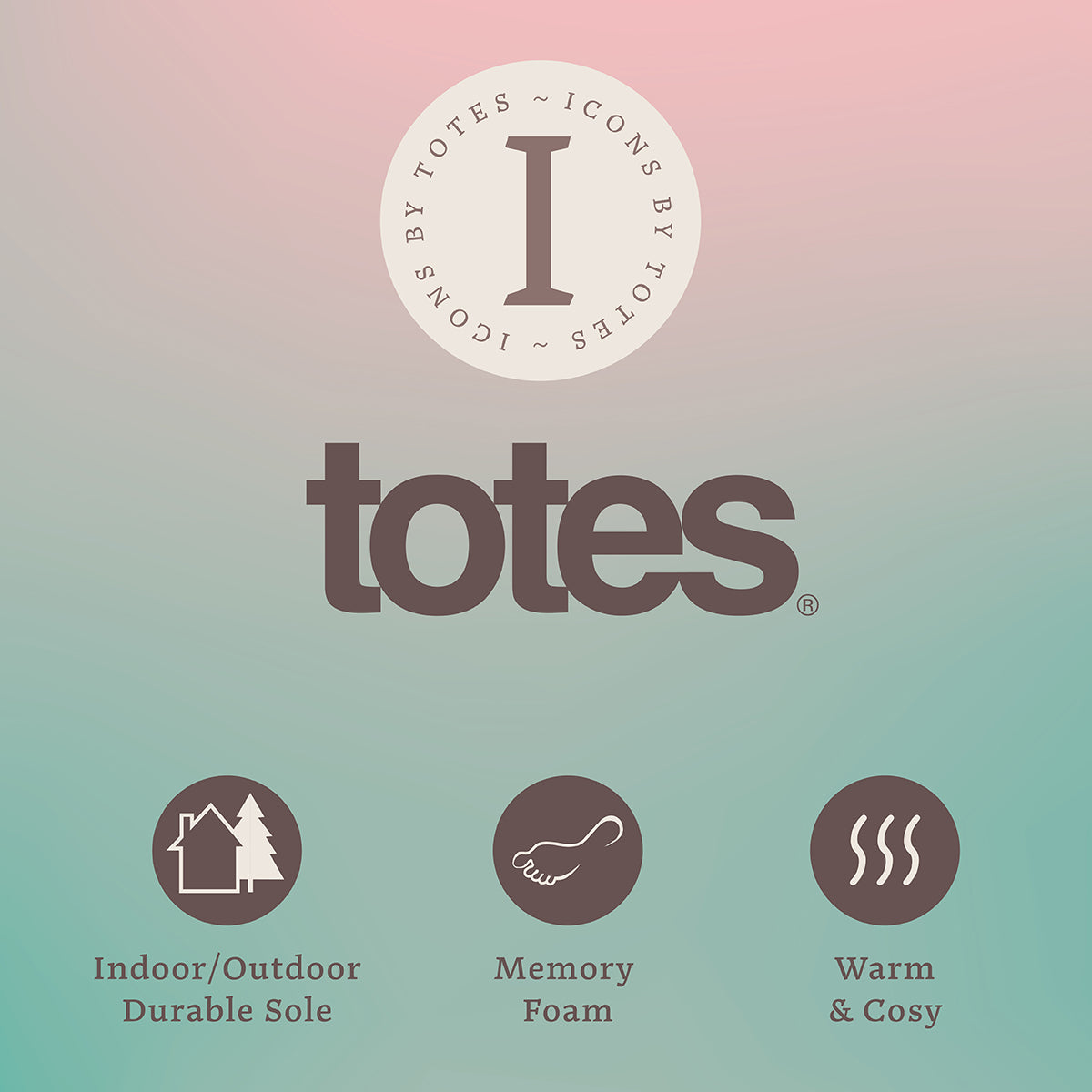 Totes Isotoner TEXTURED MULE ON CHUNKY SOLE Womens Mule Slippers Cream