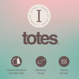 Totes Isotoner TEXTURED MULE ON CHUNKY SOLE Womens Mule Slippers Cream