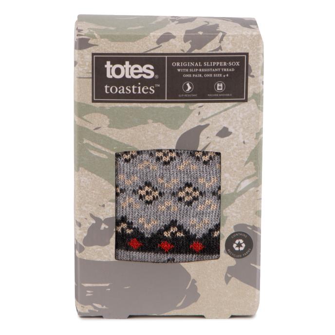 Totes Toasties ORIGINAL NOVELTY SLIPPER SOCKS Mens Socks Fairisle