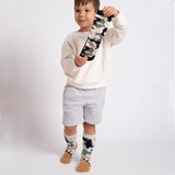 Totes Toasties ORIGINAL SLIPPER-SOX (Twin Pack) Kids Dino/Camo