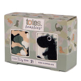 Totes Toasties ORIGINAL SLIPPER-SOX (Twin Pack) Kids Dino/Camo
