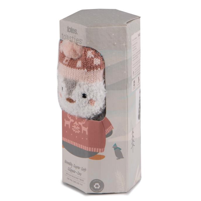 Totes Toasties NOVELTY SUPER SOFT SLIPPER SOCKS Womens Socks Penguin