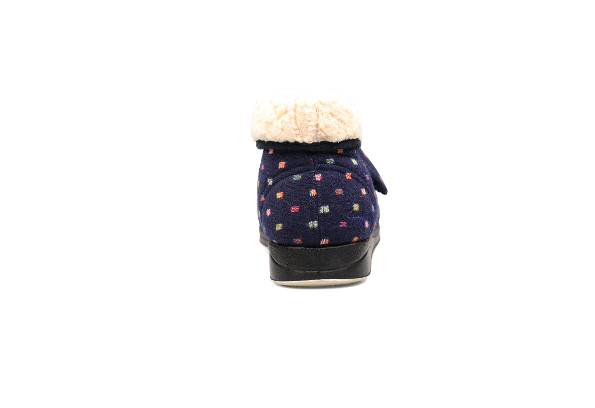 Padders BESS Womens Boot Slippers Navy