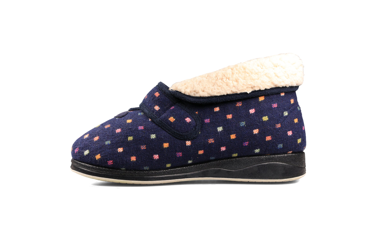 Padders BESS Womens Boot Slippers Navy