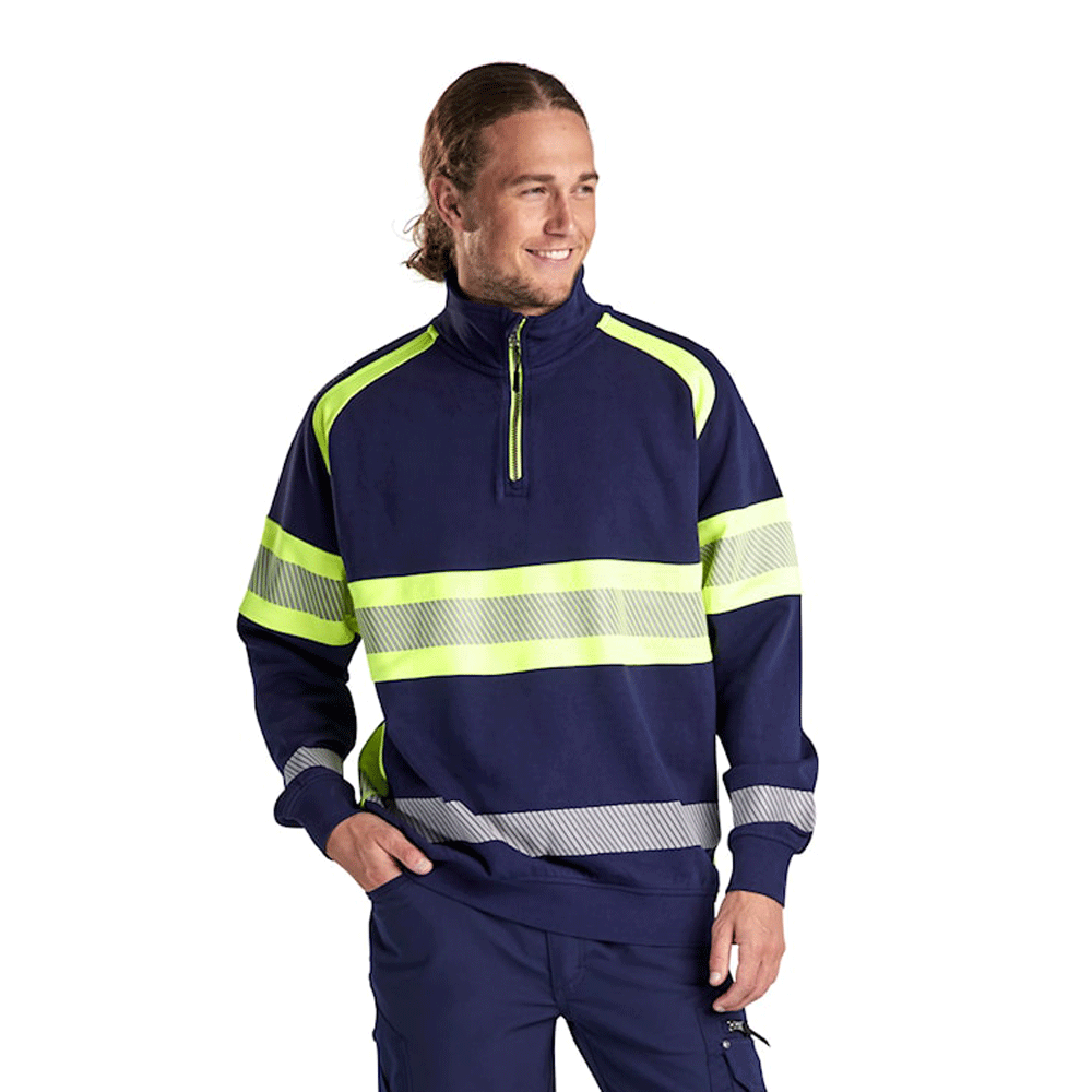 Blaklader 3553 Hi-Vis Half Zip Sweatshirt