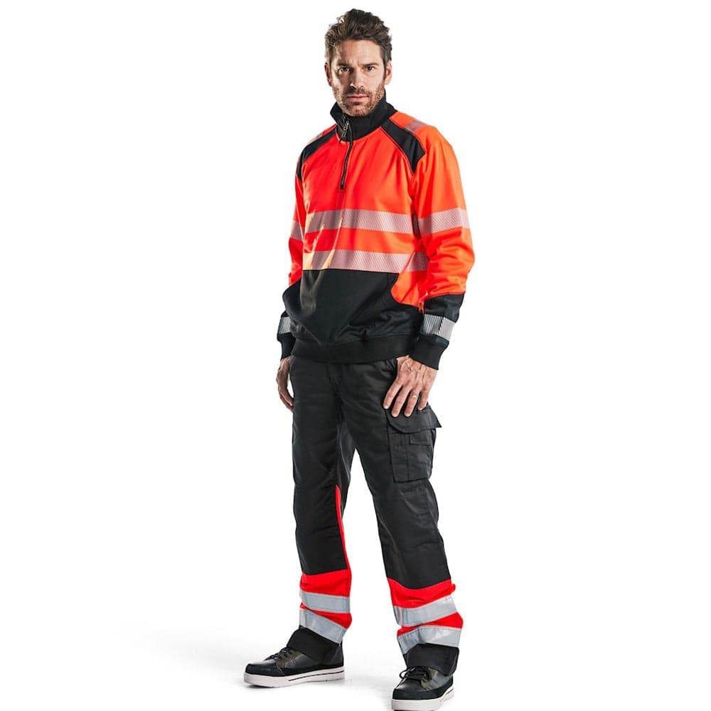 Blaklader 3556 Hi-Vis Half Zip Sweatshirt