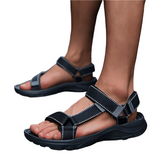 Men's Breathable Fabric Upper & Mesh Lining, Adjustable Straps with Buckles, Lightweight EVA Sole Sandals