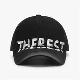 Letter Graffiti Curved Brim Soft Top Cap