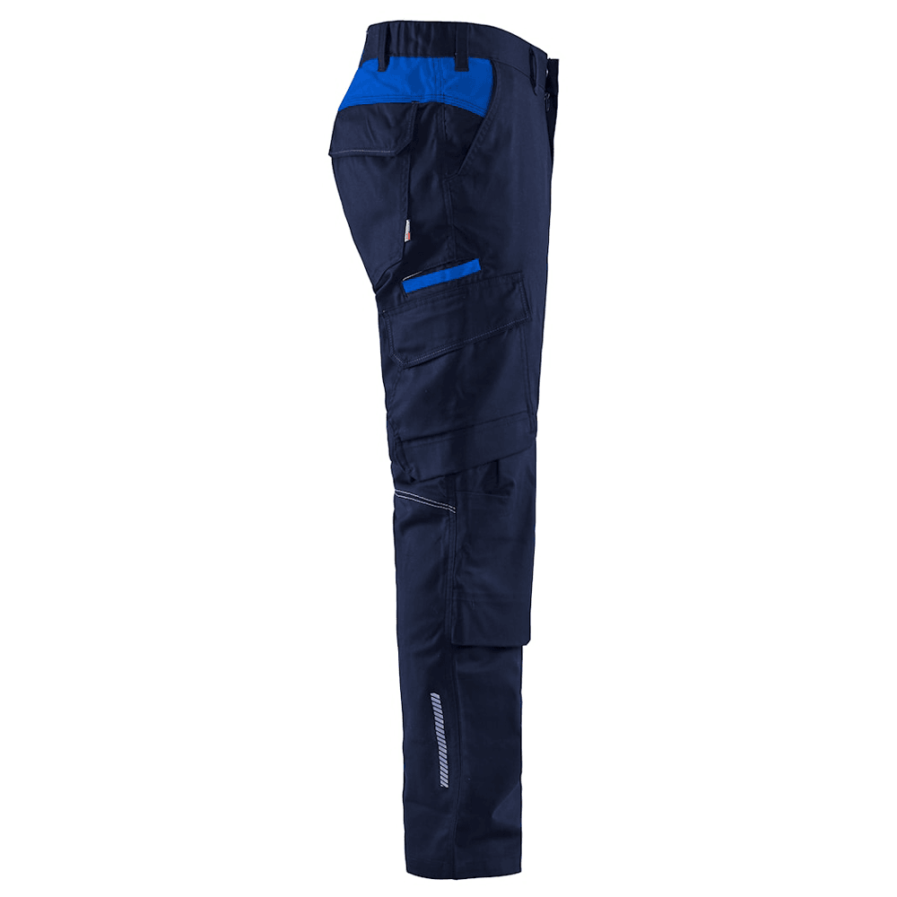 Blaklader 1448 Industry Stretch Kneepad Trousers Navy Blue/Cornflower Blue