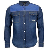 Mens Jack South Long Sleeved Contrast Denim Shirt