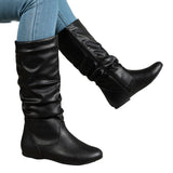 Women’s Mid-Calf Western Cowboy Boots – Fashion Leather Style for Casual & Outdoor Wear