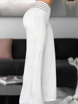 Solid Color Wide Leg Pants, Y2K High Waist Loose Pants For Every Day Women's Trousers