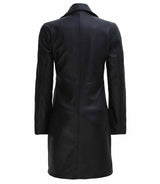 Women's Real Leather Car Coat | Black