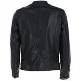 Men's Café Racer Style Leather Jacket | Black