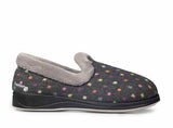 Padders REPOSE Womens (2E Fit) Full Slippers Charcoal