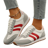 Comfortable Breathable Soft Upper YMM980-41 Fashion Sneakers for Women - Low Top Lace-Up Casual Walking Shoes with Plain Toe, Fabric Inner, TPR Sole, and Man-Made Insole