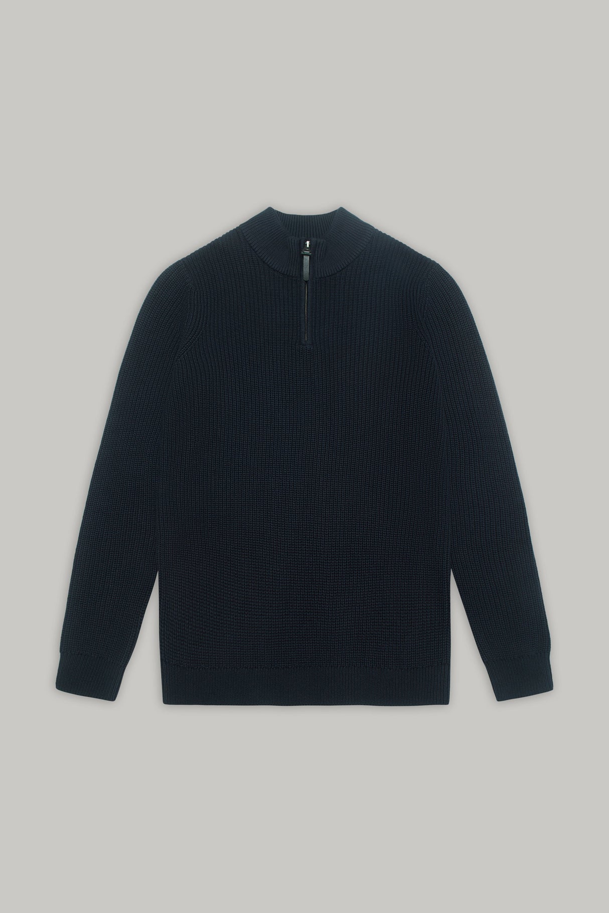 J Hailey Quarter Zip Knit -  Dark Midnight