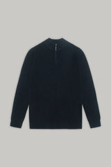 J Hailey Quarter Zip Knit -  Dark Midnight