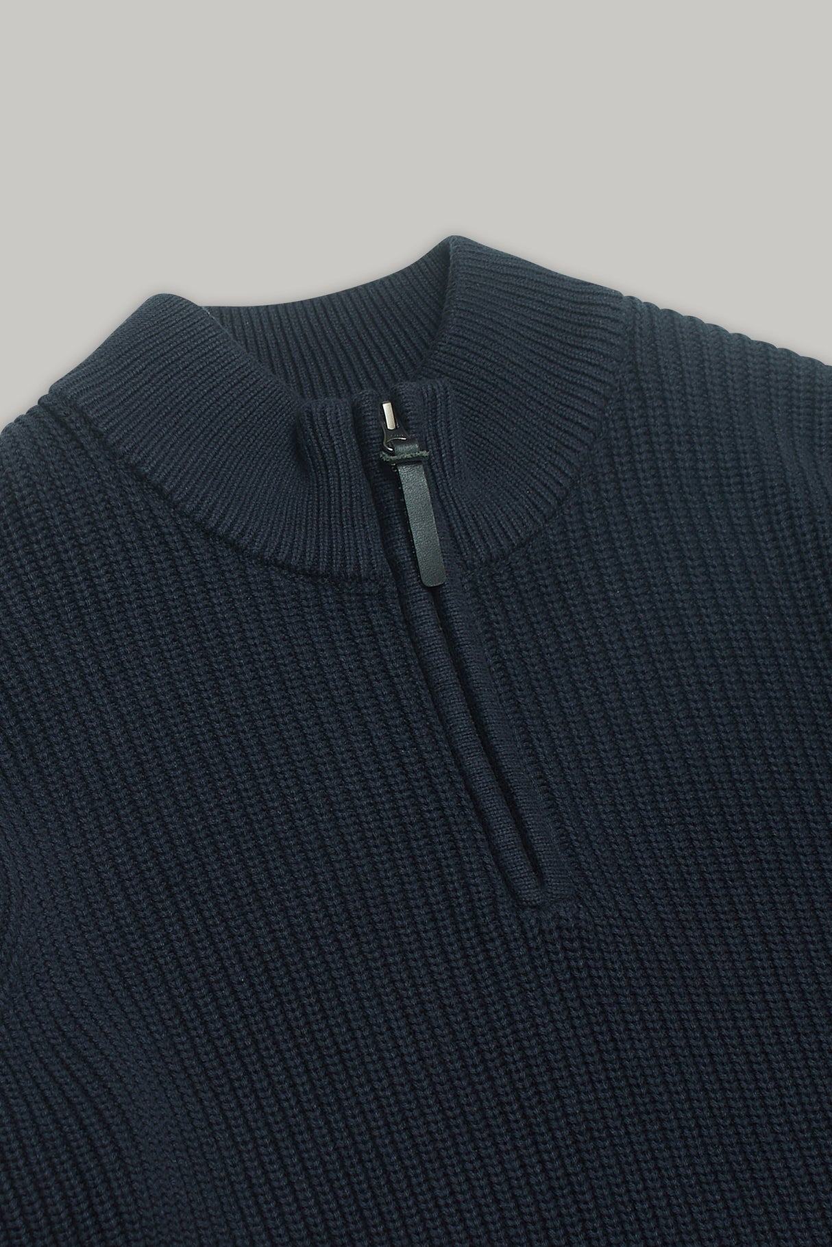 J Hailey Quarter Zip Knit -  Dark Midnight